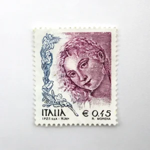 Poste Italiane 2004 Porträt einer Frau Tiziano Vecellio Sternwasserzeichen