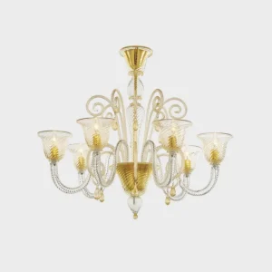 Italian blown glass chandelier