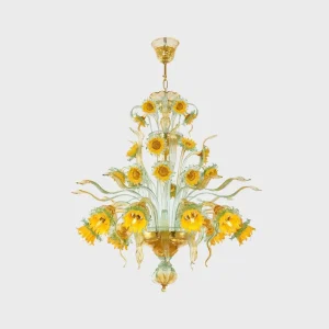Italian blown glass chandelier