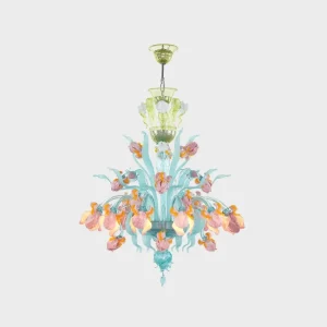 Italian blown glass chandelier