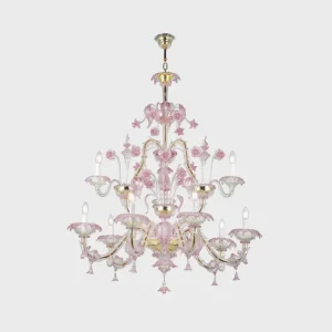 Italian blown glass chandelier