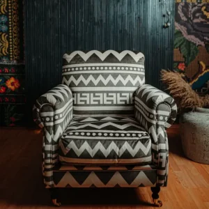Sillón vintage tapizado en suave terciopelo, 82x91xh.94 cm